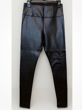 Chocolate Women Legging S Black Faux Leather High Waist Skinny Leg Polyester